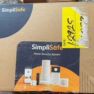 SimpliSafe Security System with Blue and Yellow Accents